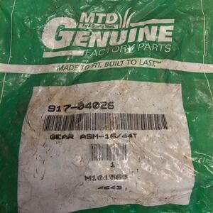 NEW MTD Genuine Factory Parts 917-04026 Gear ASM 15 44T